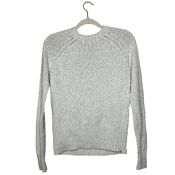 Lovers + Friends Tie Up Yacht Sweater Size Small White Gray 100% Cotton Lace-up - Picture 4 of 8